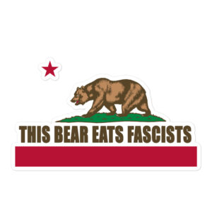 This Bear Eats Fascists sticker